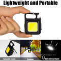 Outdoor USB Type C Rechargeable Mini LED Keychain Light With Bottle Opener Magnet Base COB Working Light For Car Repair